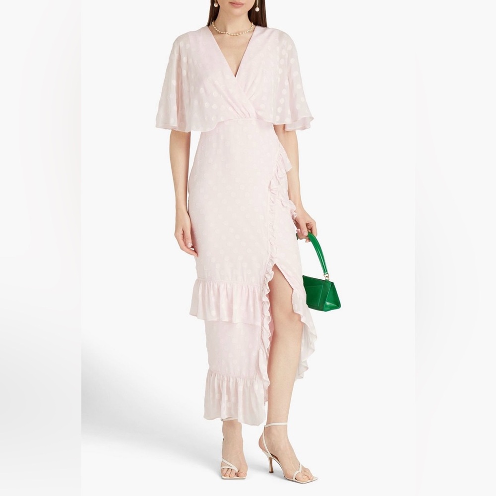 SALE: SALONI Mimi-B fil coupé silk-blend chiffon midi dress